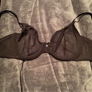 See through black bra
